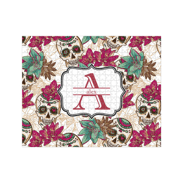 Custom Sugar Skulls & Flowers 500 pc Jigsaw Puzzle (Personalized)