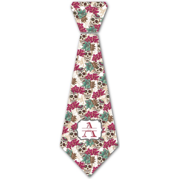 Custom Sugar Skulls & Flowers Iron On Tie (Personalized)
