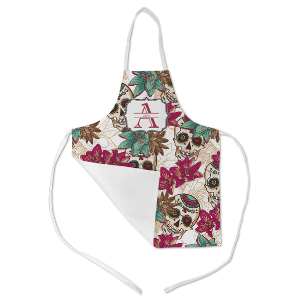 Sugar Skulls & Flowers Kid's Aprons - Medium - Main (med/lrg)