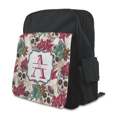 Sugar Skulls & Flowers Preschool Backpack (Personalized)