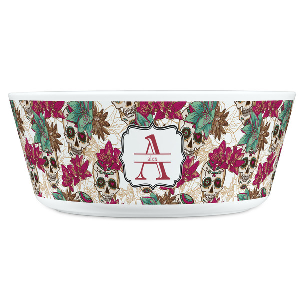 Sugar Skulls & Flowers Kids Bowls - FRONT
