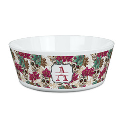 Sugar Skulls & Flowers Kid's Bowl (Personalized)