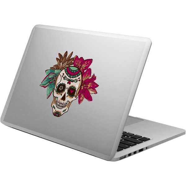 Custom Sugar Skulls & Flowers Laptop Decal