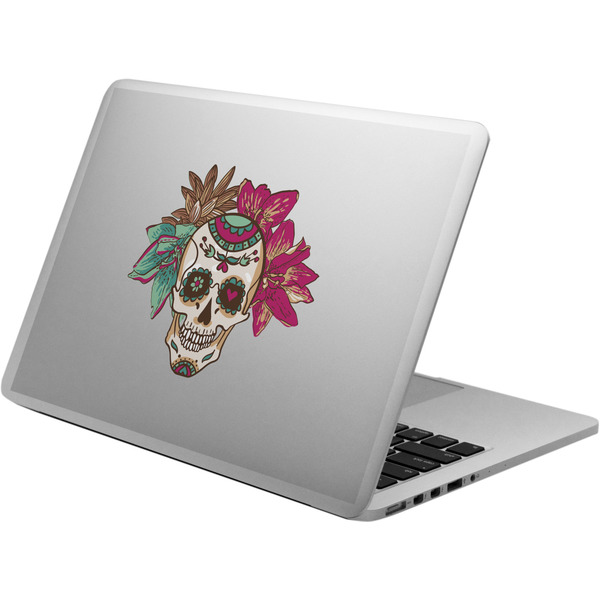 Custom Sugar Skulls & Flowers Laptop Decal