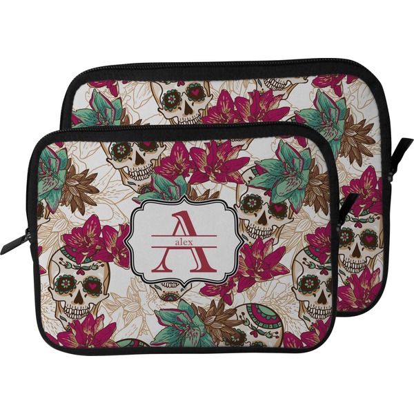 Sugar Skulls & Flowers Laptop Sleeve (Size Comparison)