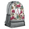 Sugar Skulls & Flowers Large Backpack - Gray - Angled View
