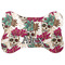 Sugar Skulls & Flowers Bone Shaped Dog Food Mat (Large) (Personalized)