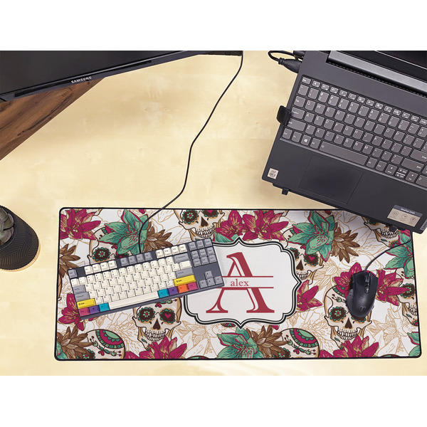 Sugar Skulls & Flowers Large Gaming Mats - LIFESTYLE