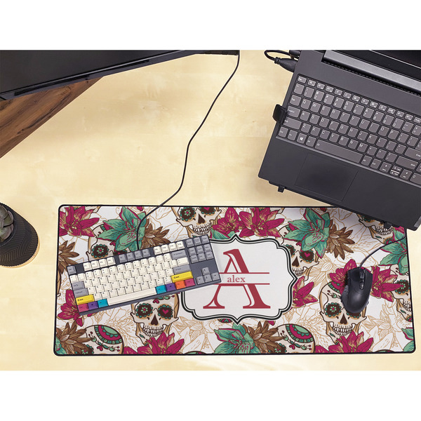 Sugar Skulls & Flowers Large Gaming Mats - LIFESTYLE