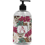 Sugar Skulls & Flowers Plastic Soap / Lotion Dispenser (Personalized)
