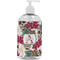 Sugar Skulls & Flowers Plastic Soap / Lotion Dispenser (16 oz - Large - White) (Personalized)