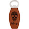 Sugar Skulls & Flowers Leatherette Bottle Opener - Double Sided (Personalized)