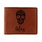 Sugar Skulls & Flowers Leatherette Bifold Wallet - Single Sided (Personalized)