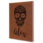Sugar Skulls & Flowers Leather Sketchbook - Large - Double Sided (Personalized)