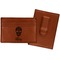 Sugar Skulls & Flowers Leatherette Wallet with Money Clips - Front and Back
