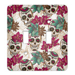 Sugar Skulls & Flowers Light Switch Cover (2 Toggle Plate)