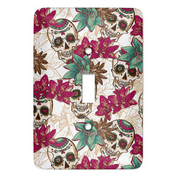 Sugar Skulls & Flowers Light Switch Cover (Personalized)