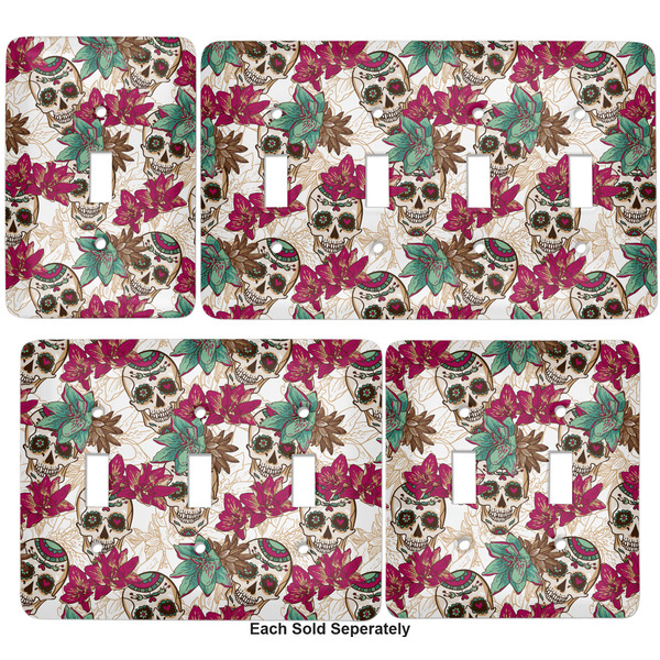 Sugar Skulls & Flowers Light Switch Covers all sizes