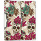 Sugar Skulls & Flowers Linen Placemat - Folded Half (double sided)
