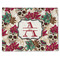 Sugar Skulls & Flowers Single-Sided Linen Placemat - Single w/ Name and Initial