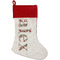 Sugar Skulls & Flowers Red Linen Stocking (Personalized)