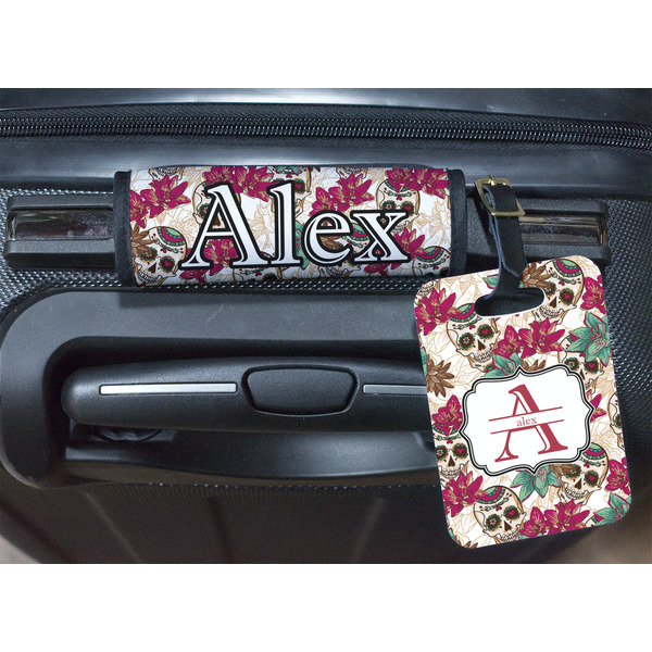 Sugar Skulls & Flowers Luggage Wrap & Tag