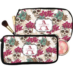 Sugar Skulls & Flowers Makeup / Cosmetic Bag (Personalized)