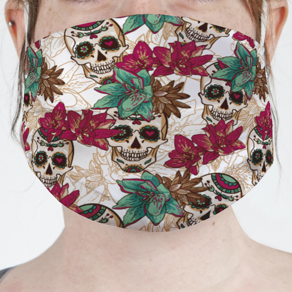 Custom Sugar Skulls & Flowers Face Mask Cover