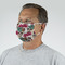 Sugar Skulls & Flowers Mask - Quarter View on Guy