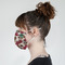 Sugar Skulls & Flowers Mask - Side View on Girl