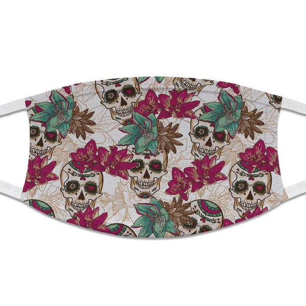 Custom Sugar Skulls & Flowers Cloth Face Mask (T-Shirt Fabric)