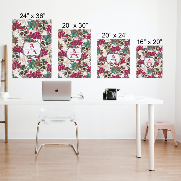 Sugar Skulls & Flowers Matte Poster - Sizes