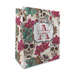 Sugar Skulls & Flowers Medium Gift Bag (Personalized)