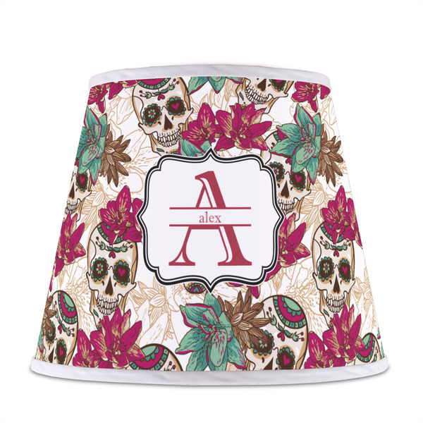 Sugar Skulls & Flowers Poly Film Empire Lampshade - Front View