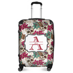 Sugar Skulls & Flowers Suitcase - 24" Medium - Checked (Personalized)