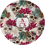 Sugar Skulls & Flowers Melamine Plate (Personalized)