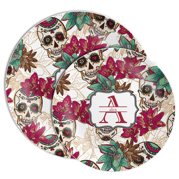 Sugar Skulls & Flowers Melamine Plates - PARENT/MAIN