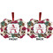 Sugar Skulls & Flowers Metal Benilux Ornament - Front and Back (APPROVAL)