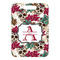 Sugar Skulls & Flowers Metal Luggage Tag - Front Without Strap