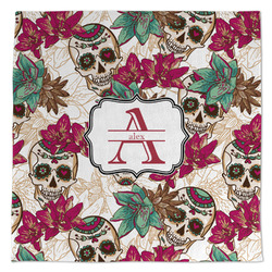 Sugar Skulls & Flowers Microfiber Dish Towel (Personalized)