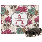 Sugar Skulls & Flowers Dog Blanket (Personalized)
