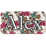 Sugar Skulls & Flowers Mini/Bicycle License Plate (2 Holes) (Personalized)