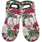 Sugar Skulls & Flowers Neoprene Oven Mitts - Set of 2 w/ Name and Initial