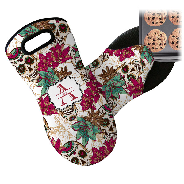 Sugar Skulls & Flowers Neoprene Oven Mitt