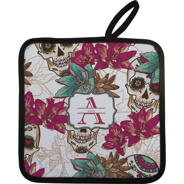 Sugar Skulls & Flowers Neoprene Pot Holder