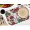 Sugar Skulls & Flowers Octagon Placemat - Single front (LIFESTYLE) Flatlay