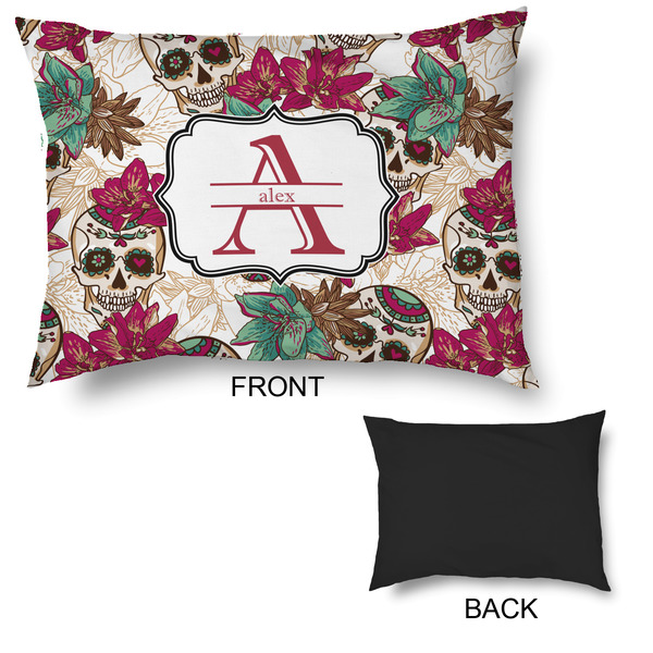 Sugar Skulls & Flowers Outdoor Dog Beds - Large - APPROVAL