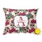 Sugar Skulls & Flowers Outdoor Throw Pillow (Rectangular) (Personalized)