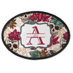 Sugar Skulls & Flowers Iron On Oval Patch w/ Name and Initial