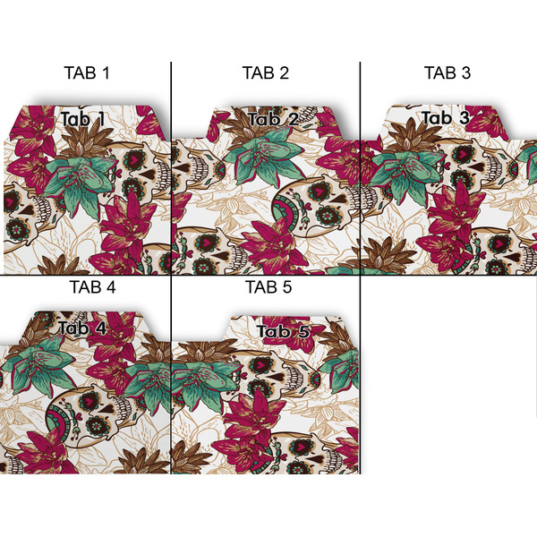 Sugar Skulls & Flowers Page Dividers - Set of 5 - Approval